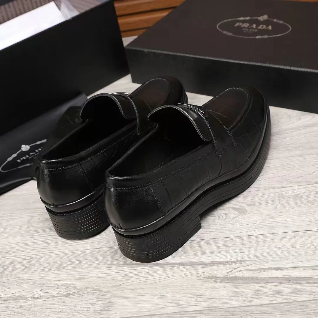 Men's shoes 💰540 💰💰🎩🎩【Prada】Counter 1:1⬆️original reproduction, absolute quality🆗original outsole, high-quality imported rubber, wear-resistant and non-slip, never degummed, upper material: imported first-layer cowhide➕anti-slip foam outsole, official website material, inner material: water-dyed 🐂leather lining, optional! Code number 38-45